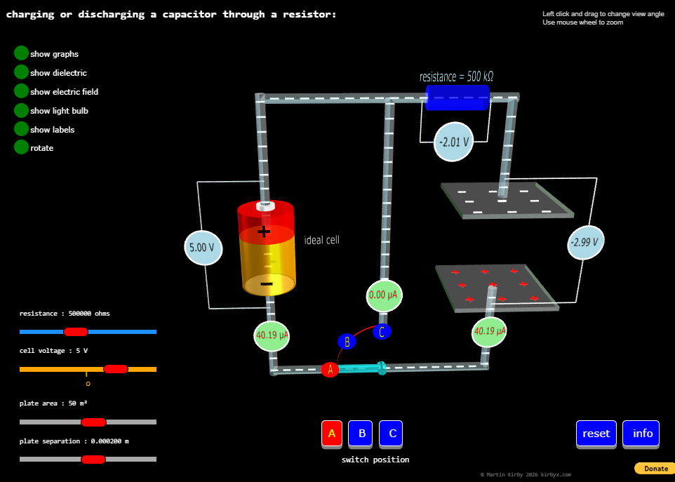 RC Circuit Sim