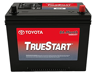 Lead-acid storage battery for an automobile.