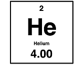 Periodic table cell for helium.