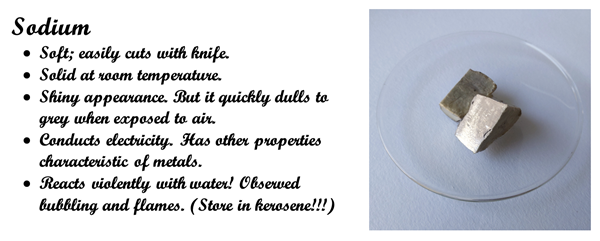 Chemical and physical properties of sodium (Na)