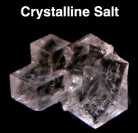 Photo showing the crystalline nature of salt (NaCl)