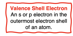 Definition of valence shell electron.