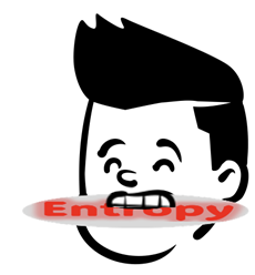 Cartoon: Student sinking their teeth into entropy.