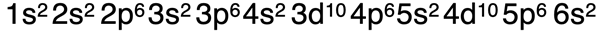 Full electron configuration for barium atom.