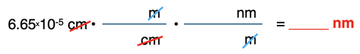 Example of a two-step conversion factor set up with an emphasis on unit cancellation.