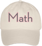 Picture of a Math baseball cap.