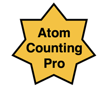 Badge for earning “Atom Counting Pro”.