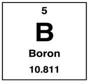 Periodic table cell for boron.