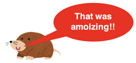 Mole meme: “That was a-mole-zing!!”
