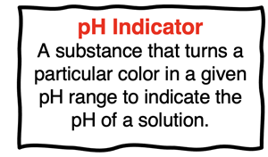 Definition of a pH indicator.