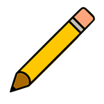 Pencil clipart, representing the typical solid with fixed shape and volume.