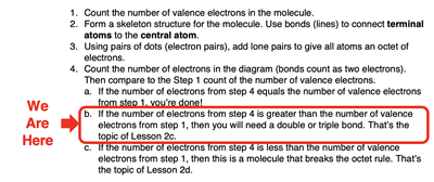Step by step procedure for drawing Lewis electron dot diagrams.