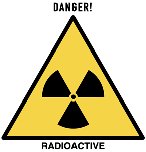 Radioactive danger sign.