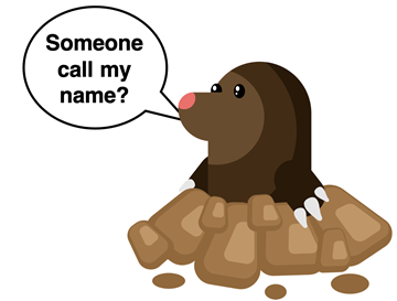 Cartoon of a mole.