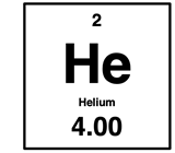 Periodic table cell for helium.