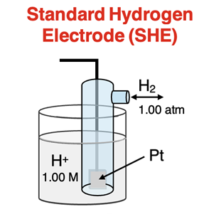 Schematic diagram of the standard hydrogen electrode.